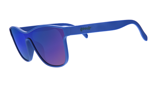 Best Dystopia Ever |Occhiali da sole blu in stile futuristico con lenti viola | Occhiali da sole Goodr