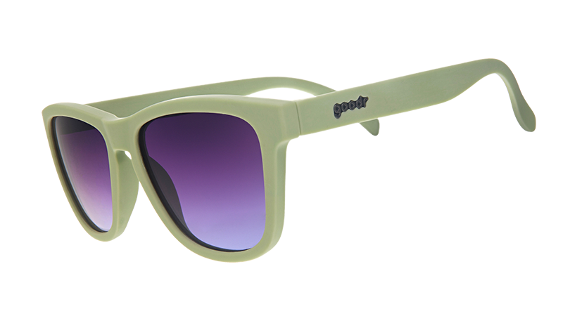 Dawn of A New Sage | occhiali da sole quadrati verdi con lenti viola sfumate | occhiali da sole Goodr OG