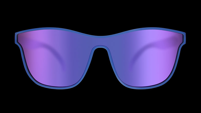Beste Dystopie aller Zeiten | Blaue futuristische Sonnenbrille mit lila Gläsern | goodr Sonnenbrille