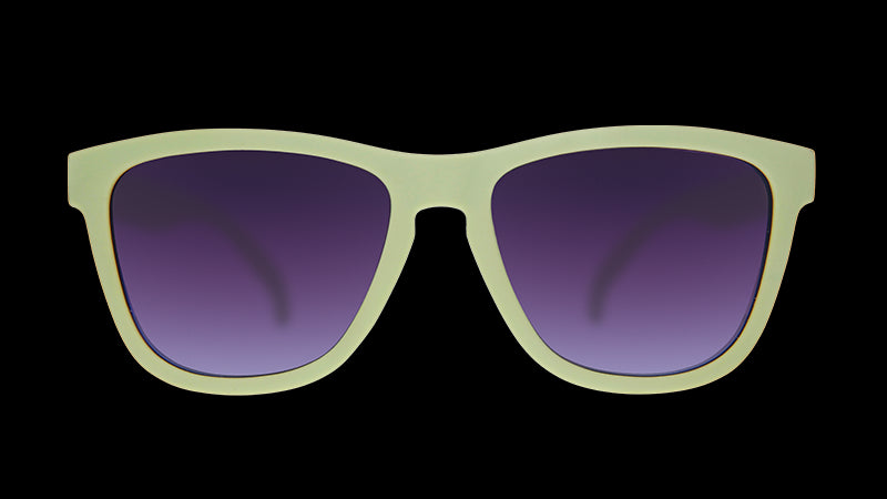 Dawn of A New Sage | occhiali da sole quadrati verdi con lenti viola sfumate | occhiali da sole Goodr OG