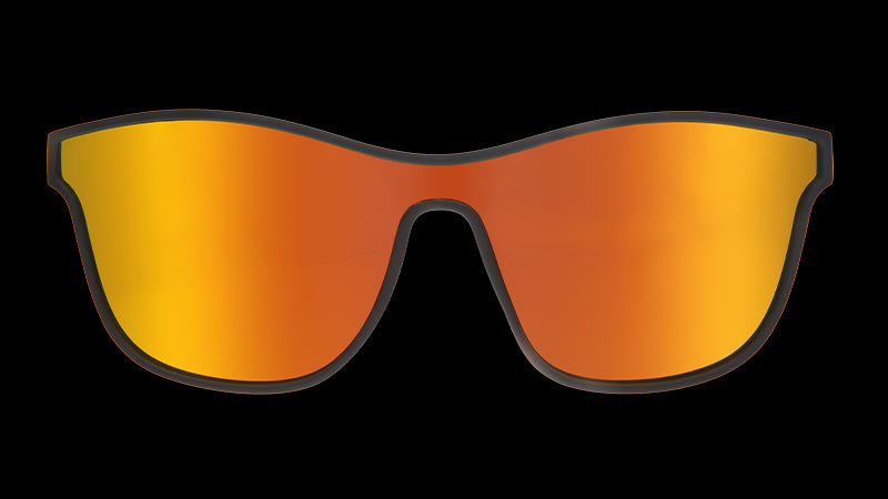 From Zero to Blitzed | Occhiali da sole neri in stile futuristico con lenti ambrate | Occhiali da sole Goodr