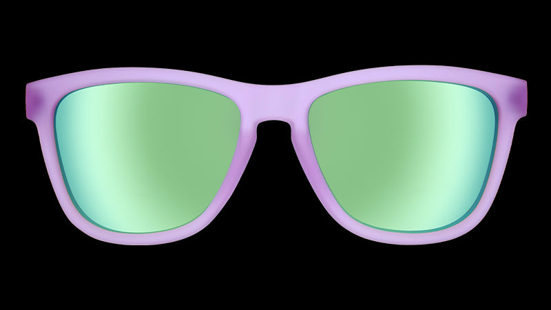 Lila zonnebril met groene glazen | OG goodr zonnebril